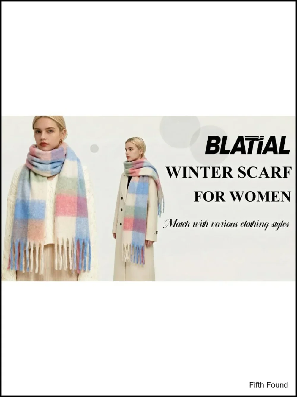 Chunky Blanket Scarf Soft Plush Tassel Winter Warm Oversized